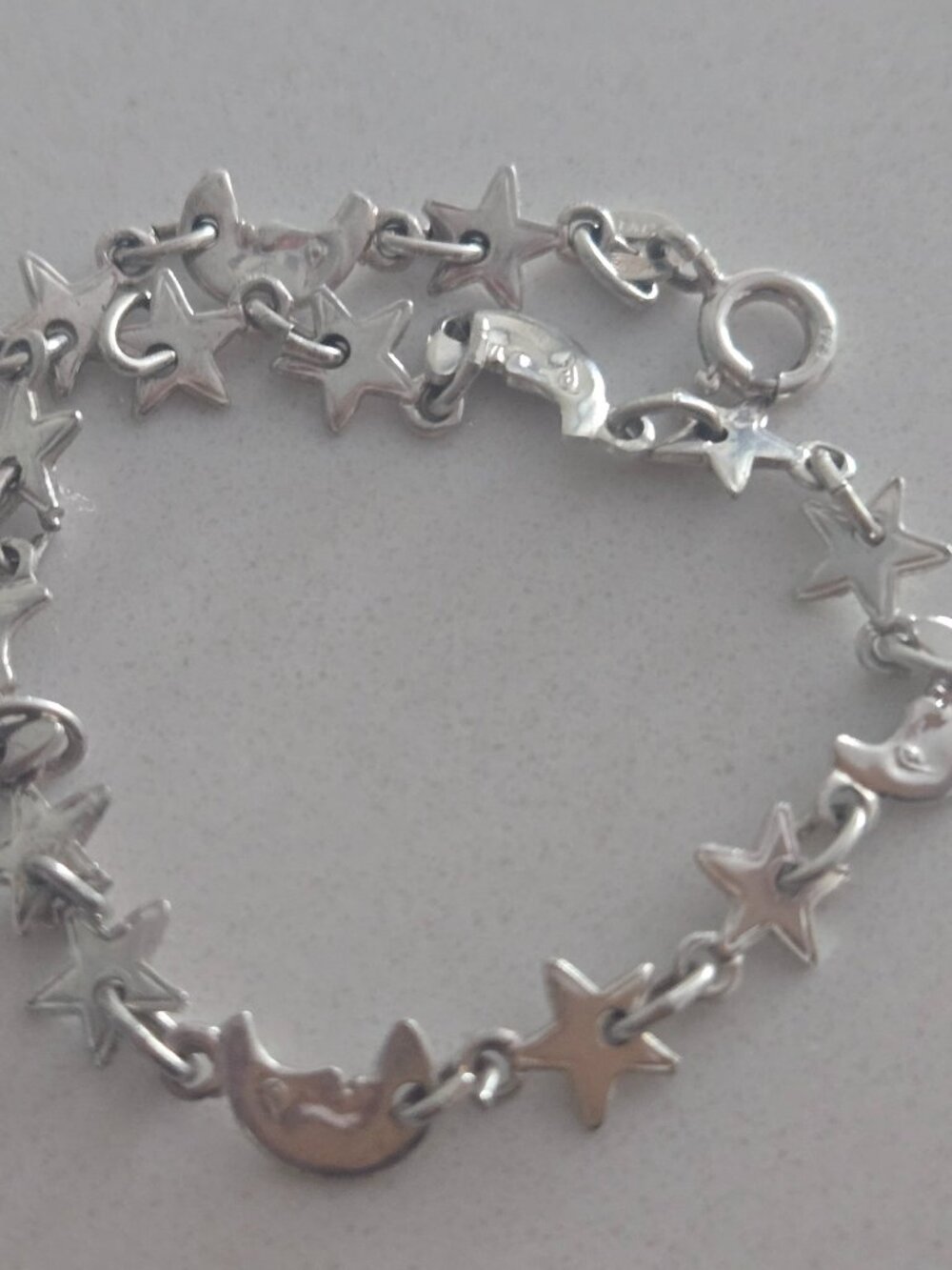 925 Italy Moon & Stars Petite Bracelet